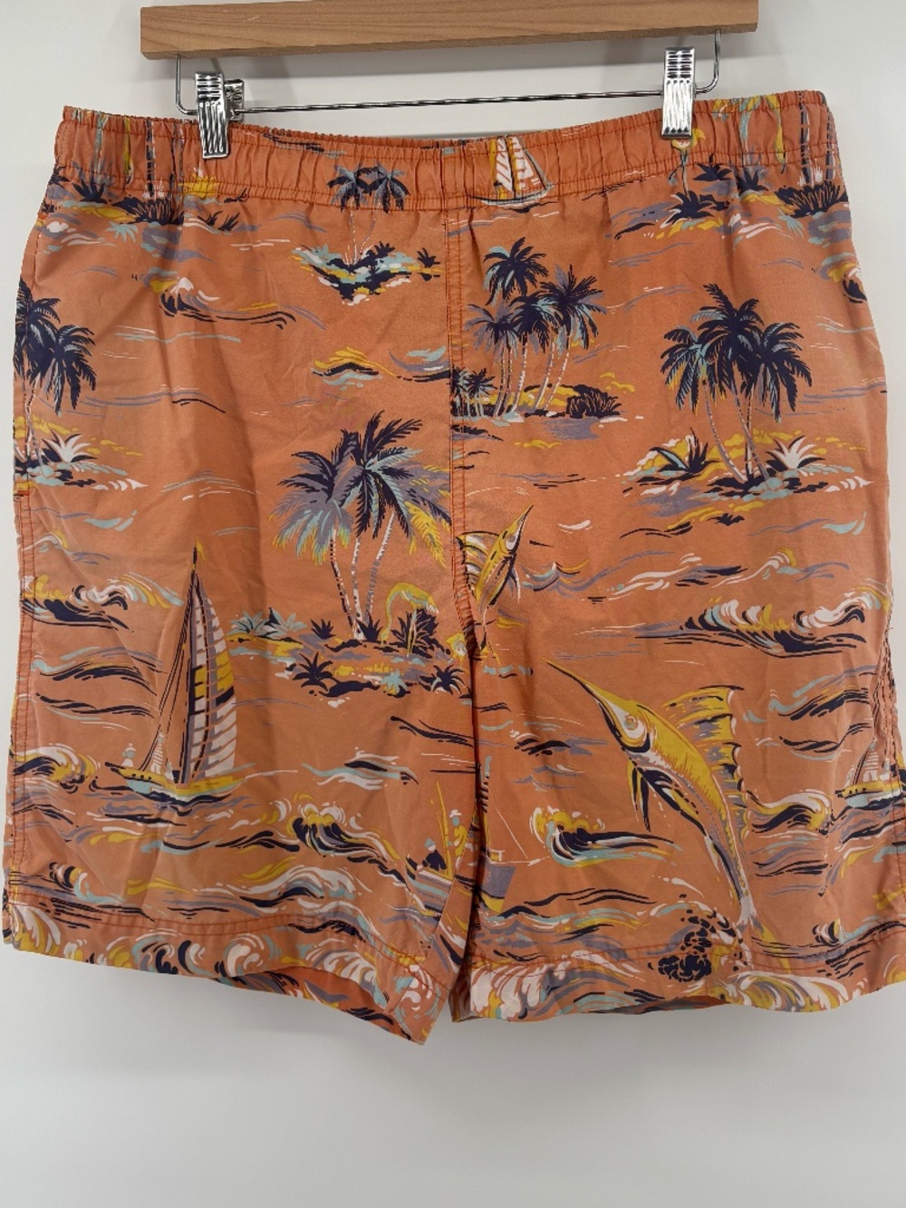 polo sport Ralph Lauren mens  tropical orange swimming trunks size large